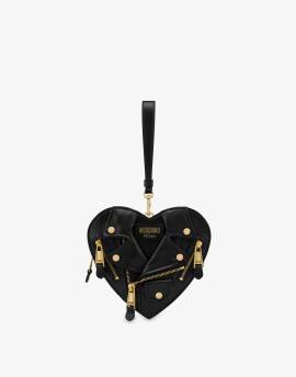 Kleine Herz-biker-tasche von Moschino