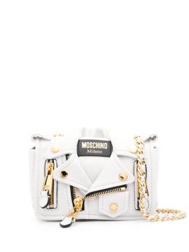 Moschino Biker Jacket Schultertasche - Weiß von Moschino