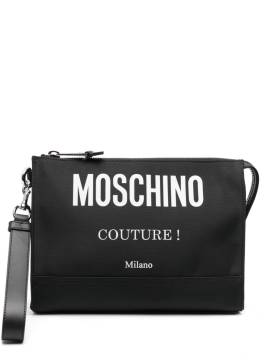 Moschino Clutch mit Moschino Couture-Print - Schwarz von Moschino