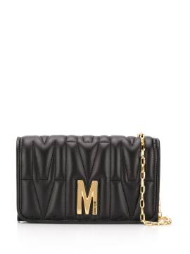 Moschino Gesteppte Clutch mit Monogramm - Schwarz von Moschino