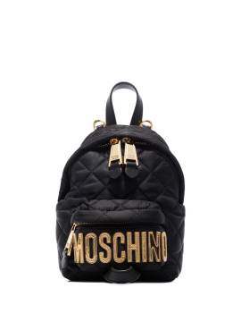 Moschino Gesteppter Rucksack mit Logo - Schwarz von Moschino