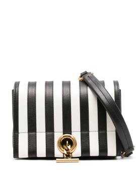 Moschino Gestreifte Schultertasche - Schwarz von Moschino