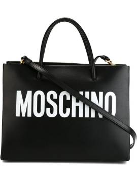 Moschino Handtasche mit Logo-Print - Schwarz von Moschino