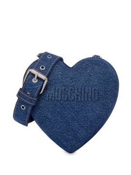 Moschino Jeans-Herztasche mit Logo-Prägung - Blau von Moschino