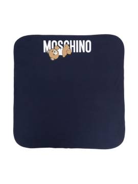 Moschino Kids Decke mit Logo-Print - Blau von Moschino
