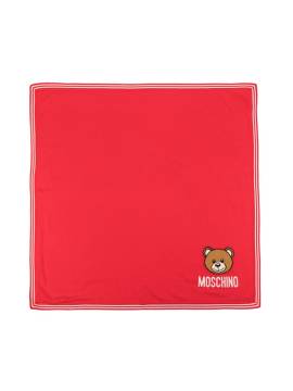 Moschino Kids Decke mit Teddy-Intarsie - Rot von Moschino