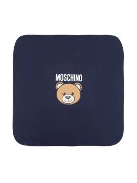 Moschino Kids Jerseydecke mit Logo-Print - Blau von Moschino