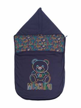 Moschino Kids Schlafsack mit Teddy - Blau von Moschino