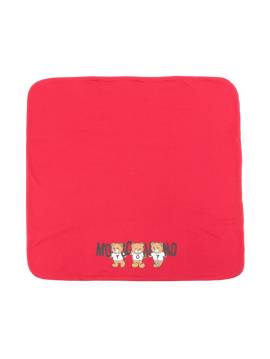 Moschino Kids Decke mit Teddy-Print - Rot von Moschino