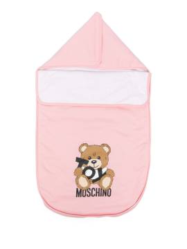 Moschino Kids Teddy Bear-print sleeping bag - Rosa von Moschino