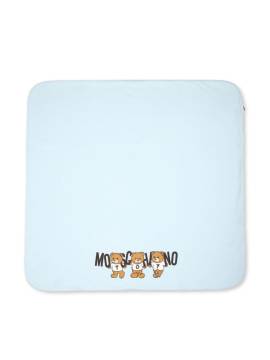 Moschino Kids Decke mit Logo-Print - Blau von Moschino