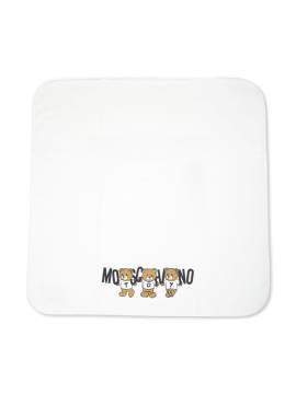 Moschino Kids Decke mit Logo-Print - Weiß von Moschino