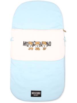 Moschino Kids Schlafsack mit Logo-Print - Blau von Moschino