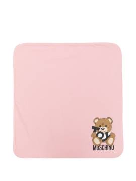 Moschino Kids teddy bear-print blanket - Rosa von Moschino