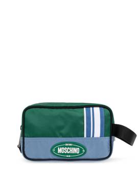 Moschino Clutch mit Logo-Patch - Grün von Moschino