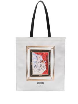 Moschino Schultertasche mit Herz-Print - Weiß von Moschino