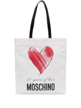 Moschino Schultertasche mit Logo-Print - Weiß von Moschino