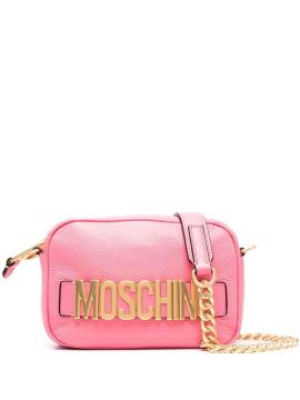 Moschino Schultertasche mit Logo-Schild - Rosa von Moschino