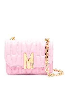 Moschino Schultertasche mit Monogramm-Prägung - Rosa von Moschino