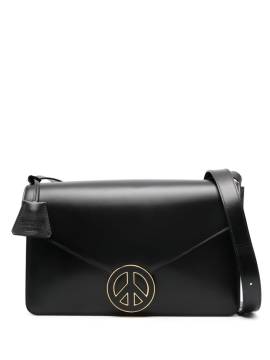 Moschino Umhängetasche mit Friedenszeichen-Schild - Schwarz von Moschino