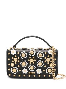 Moschino Mini-Tasche mit Blumenapplikation - Schwarz von Moschino