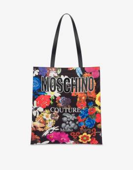 Shopper Aus Nylon Allover Flowers von Moschino