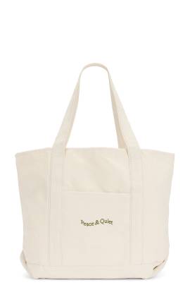 Museum of Peace and Quiet TOTE-BAG WORDMARK BOAT TOTE in Knochen - Cream. Size all. von Museum of Peace and Quiet