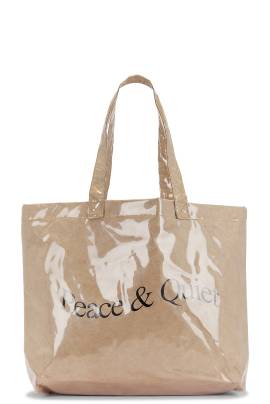 Museum of Peace and Quiet TOTE-BAG WORDMARK PVC KRAFT TOTE BAG in Natur - Beige. Size all. von Museum of Peace and Quiet