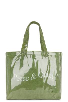 Museum of Peace and Quiet TOTE-BAG WORDMARK PVC KRAFT TOTE BAG in Wald - Sage. Size all. von Museum of Peace and Quiet