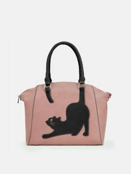 Damen Katze Handtasche Umhängetasche mit Muster von Newchic