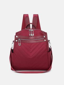 Damen Oxford Multifunktions-Schultertasche Schule Tasche Rucksack von Newchic