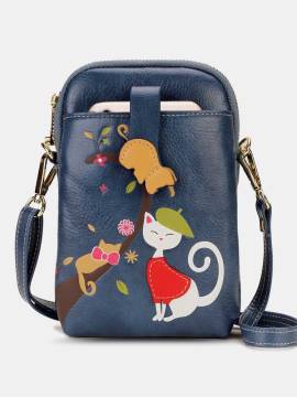 Damen Umhängetasche Katze Muster Handtasche von Newchic