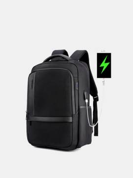 Diebstahlsicherer Rucksack mit USB-Ladeanschluss Lässige Reisetasche für Herren von Newchic