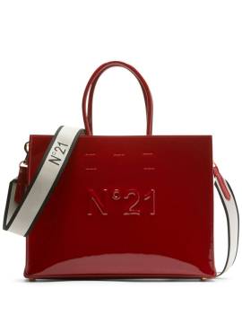 Nº21 Tote Bag in Glanzoptik mit Prägung - Rot von Nº21