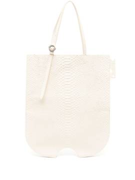 Off-White Tote Bag mit Schlangen-Effekt - Nude von Off-White