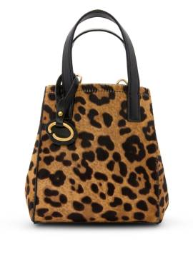 Oscar de la Renta Mini Tote Bag mit Jaguar-Print - Braun von Oscar de la Renta