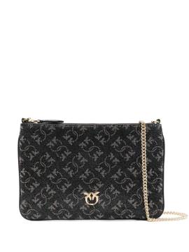 PINKO Clutch mit Classic Monogram - Schwarz von PINKO