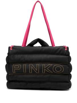 PINKO Gesteppter Shopper mit Logo - Schwarz von PINKO