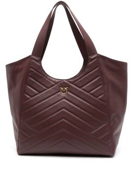 PINKO Schultertasche mit Chevron-Steppung - Rot von PINKO