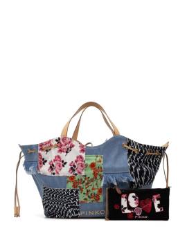 PINKO Shopper mit Blumen-Print - Blau von PINKO