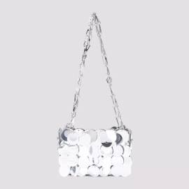 Paco Rabanne Shopper - Sparkle Nano Silver Polyester Pochette - für Damen von Paco Rabanne