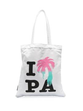 Palm Angels Shopper mit "I Love PA"-Print - Grau von Palm Angels