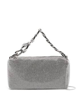 Patrizia Pepe Schultertasche mit Strassverzierung - Silber von Patrizia Pepe