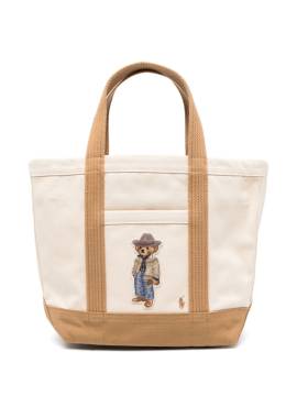 Polo Ralph Lauren Kleine Polo Bear Canvas-Tote Bag - Nude von Polo Ralph Lauren