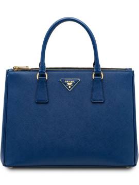 Prada Große Galleria Handtasche aus Leder - Blau von Prada