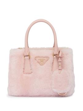 Prada Galleria Mini-Handtasche mit Shearling - Rosa von Prada