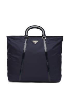 Prada Handtasche mit Logo-Schild - Blau von Prada