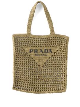 Prada Handtasche mit Triangel-Logo - Grün von Prada