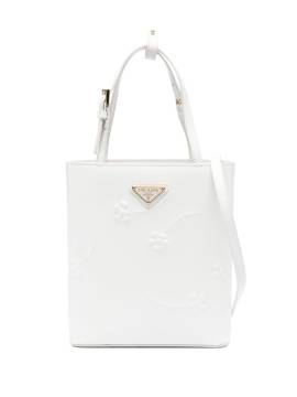 Prada Handtasche mit geprägten Blumen - Weiß von Prada