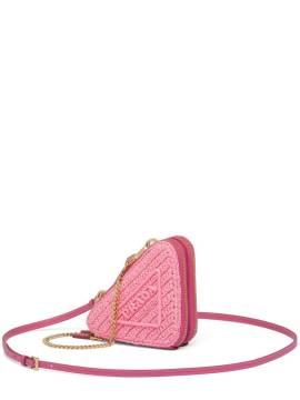 Prada Mini-Tasche aus Bast - Rosa von Prada